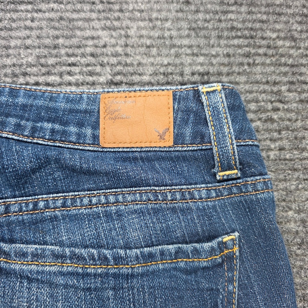 American Eagle Stretch Straight Leg Jeans Womens Size 6 Regular Medium Wash Blue - Picture 10 of 10